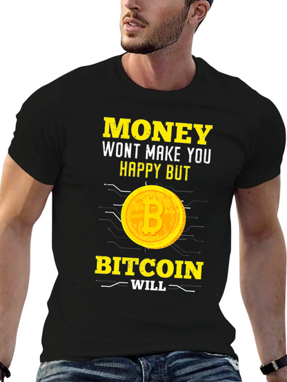 Bitcoin Makes You Happy T-Shirt - Crypto Tee