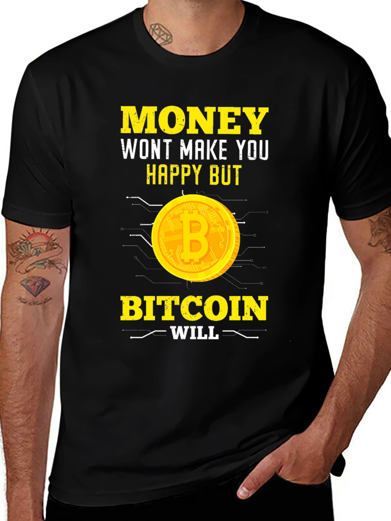 Bitcoin Makes You Happy T-Shirt - Crypto Tee