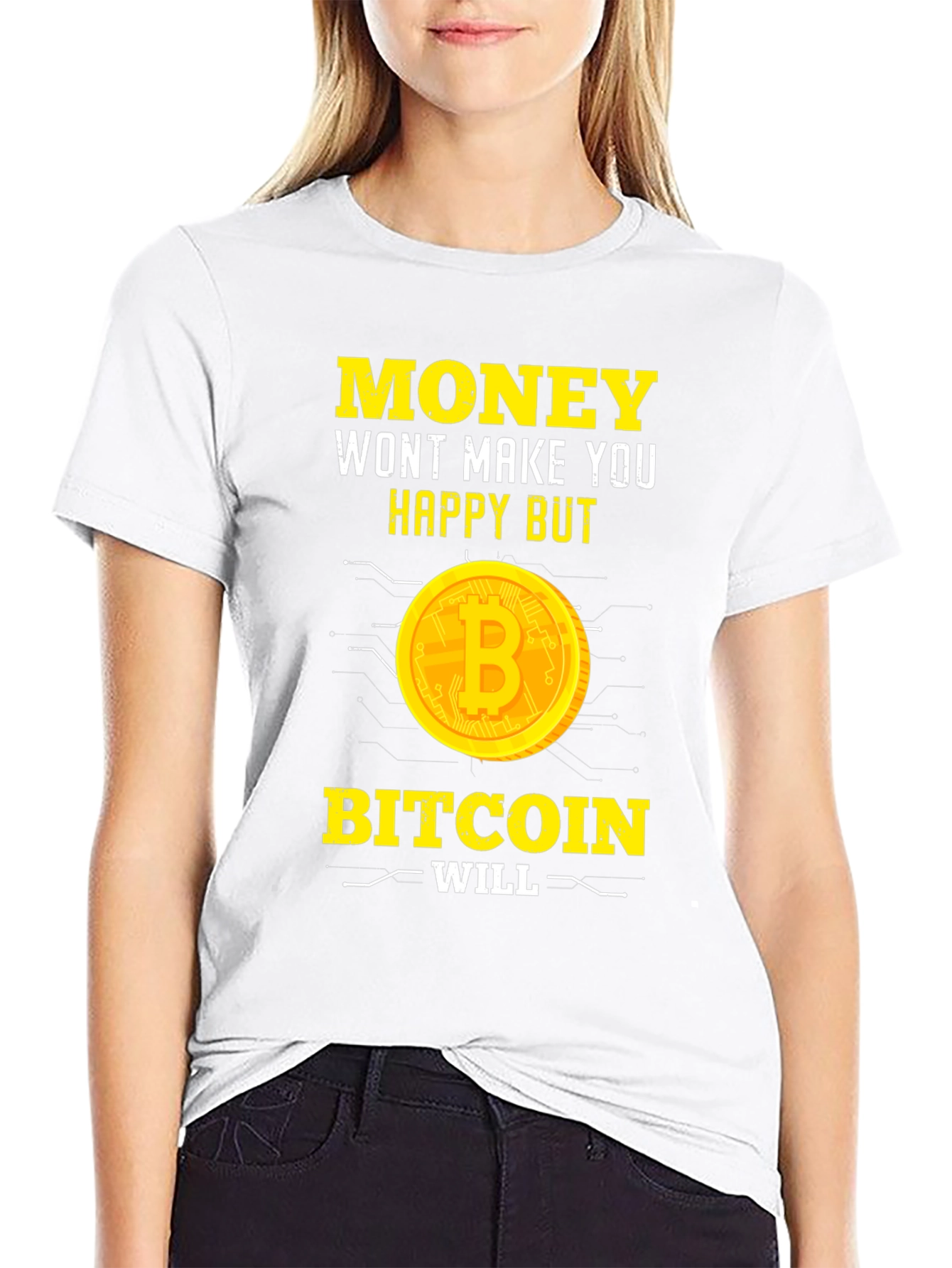 Bitcoin Makes You Happy T-Shirt - Crypto Tee