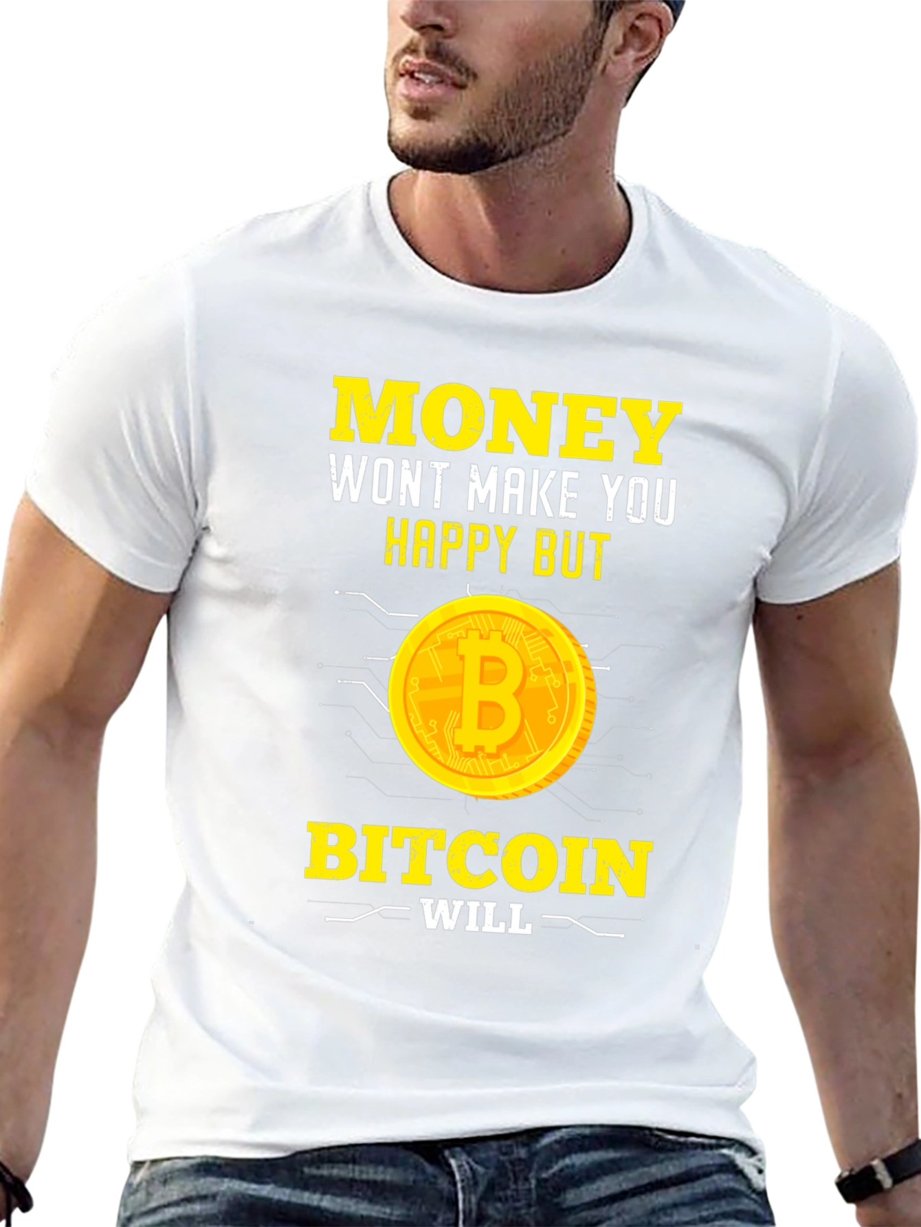 Bitcoin Makes You Happy T-Shirt - Crypto Tee