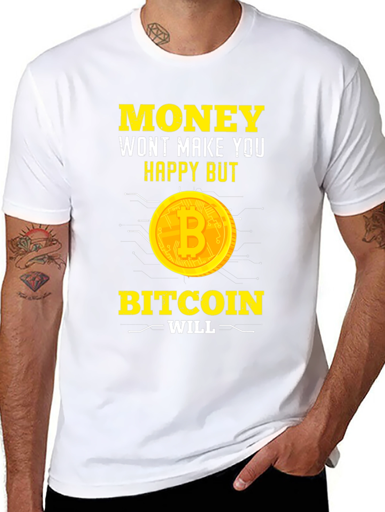 Bitcoin Makes You Happy T-Shirt - Crypto Tee
