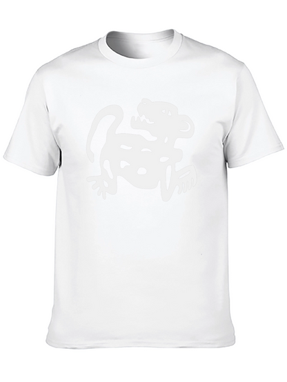 Aztec Jaguar Print Black T-Shirt