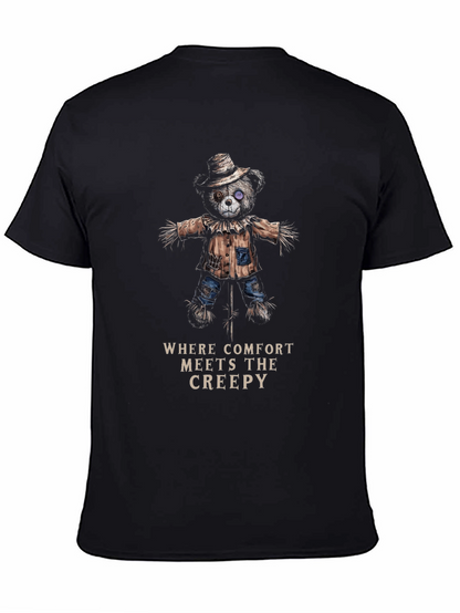 Creepy Comfort T-Shirt - Scarecrow Bear Design