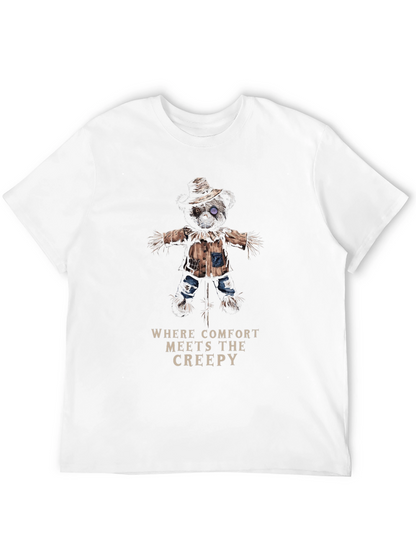 Creepy Comfort T-Shirt - Scarecrow Bear Design