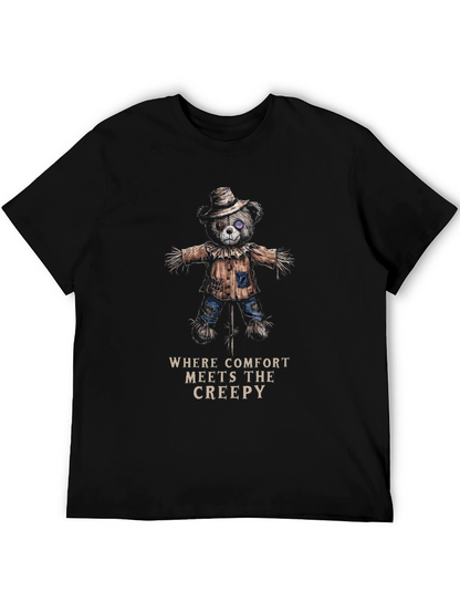 Creepy Comfort T-Shirt - Scarecrow Bear Design