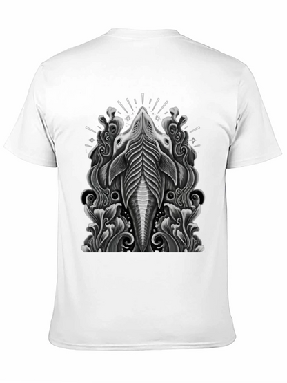 Stylized Animal Graphic Tee - Black