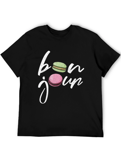 Bonjour Macarons T-Shirt - French Style
