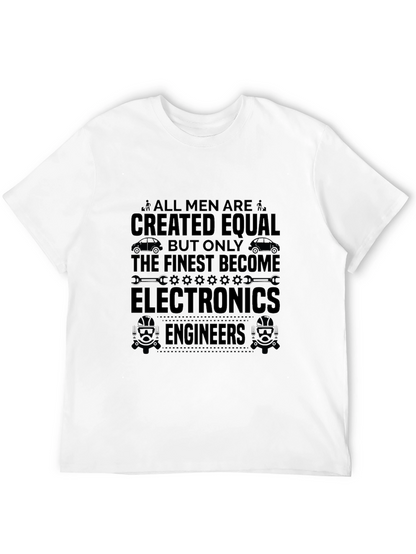 Electronics Engineer Mens Black Graphic T-Shirt
