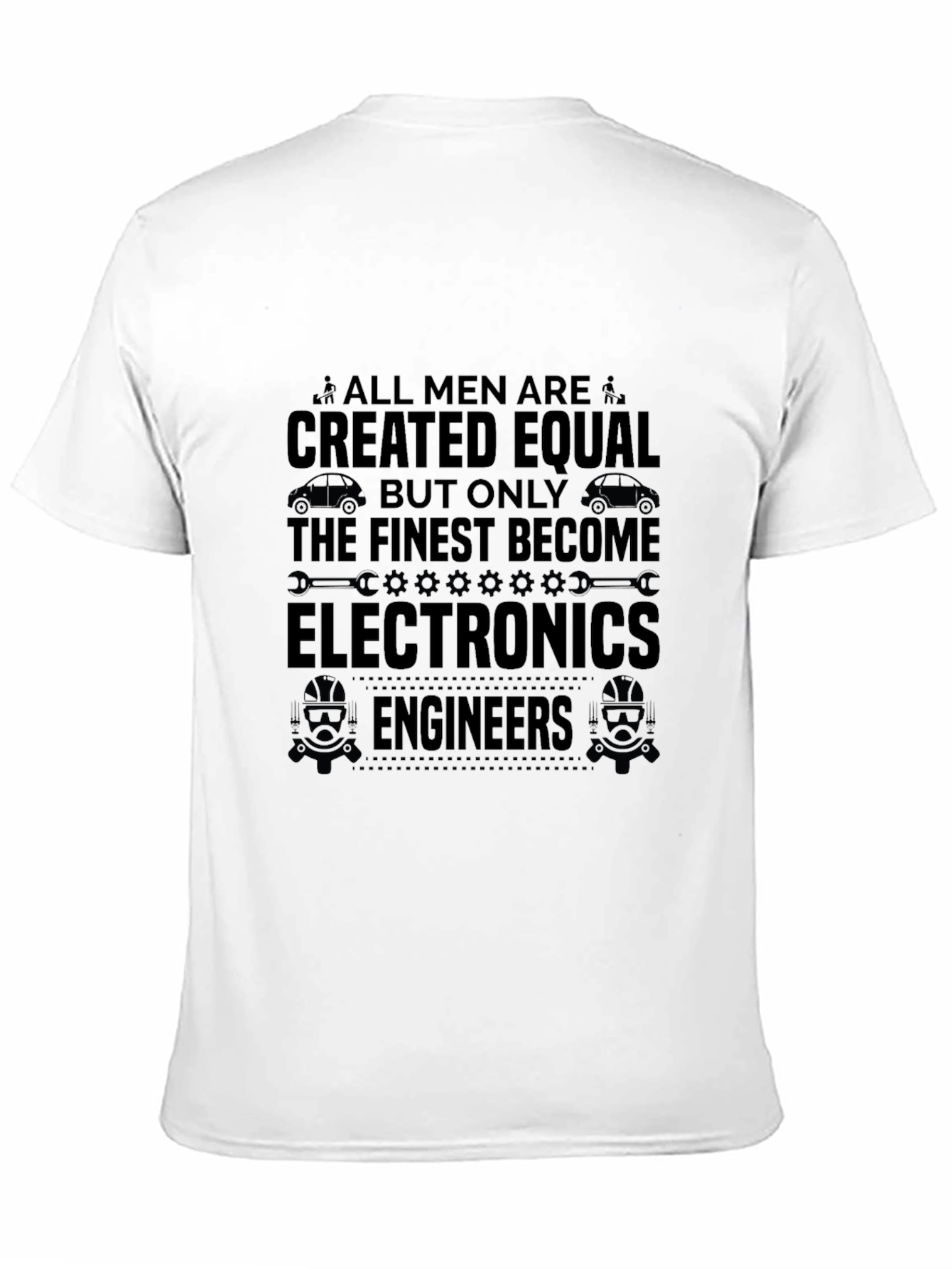 Electronics Engineer Mens Black Graphic T-Shirt