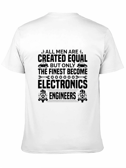 Electronics Engineer Mens Black Graphic T-Shirt