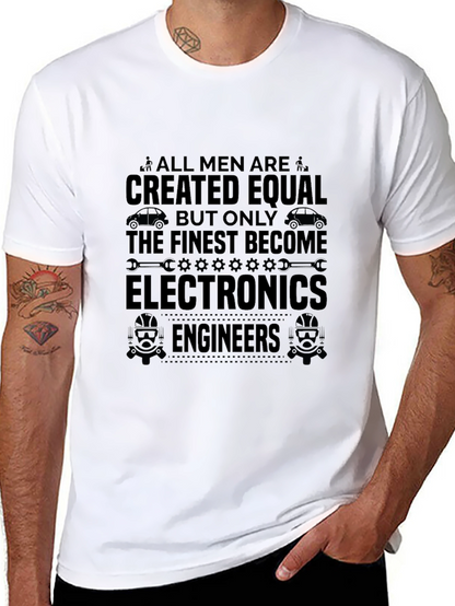 Electronics Engineer Mens Black Graphic T-Shirt