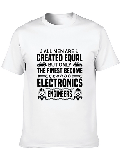 Electronics Engineer Mens Black Graphic T-Shirt