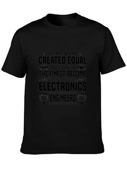 Electronics Engineer Mens Black Graphic T-Shirt