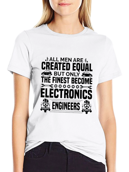 Electronics Engineer Mens Black Graphic T-Shirt