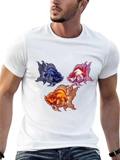 Goldfish Graphic Print Black T-Shirt