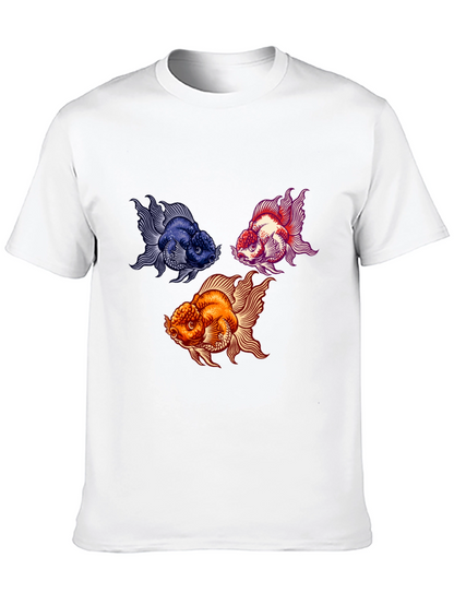 Goldfish Graphic Print Black T-Shirt
