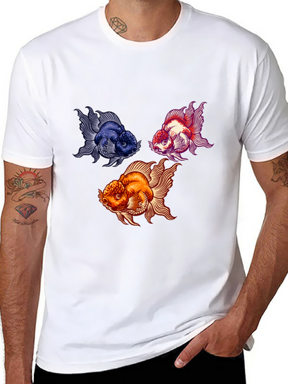 Goldfish Graphic Print Black T-Shirt