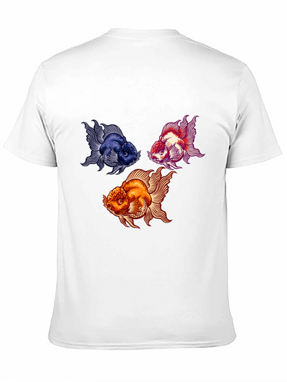 Goldfish Graphic Print Black T-Shirt