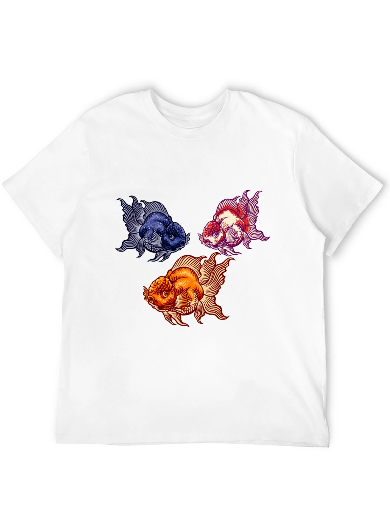 Goldfish Graphic Print Black T-Shirt
