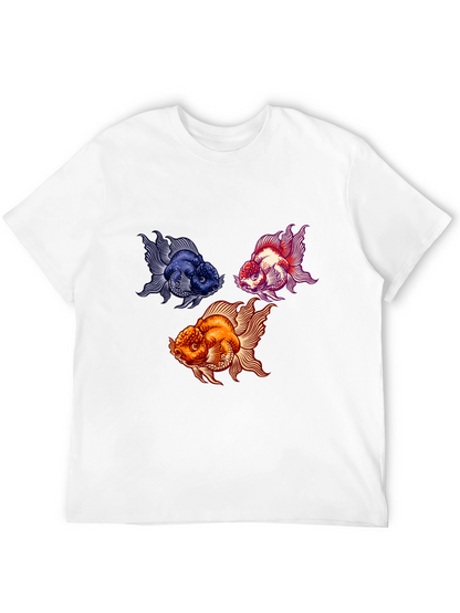 Goldfish Graphic Print Black T-Shirt