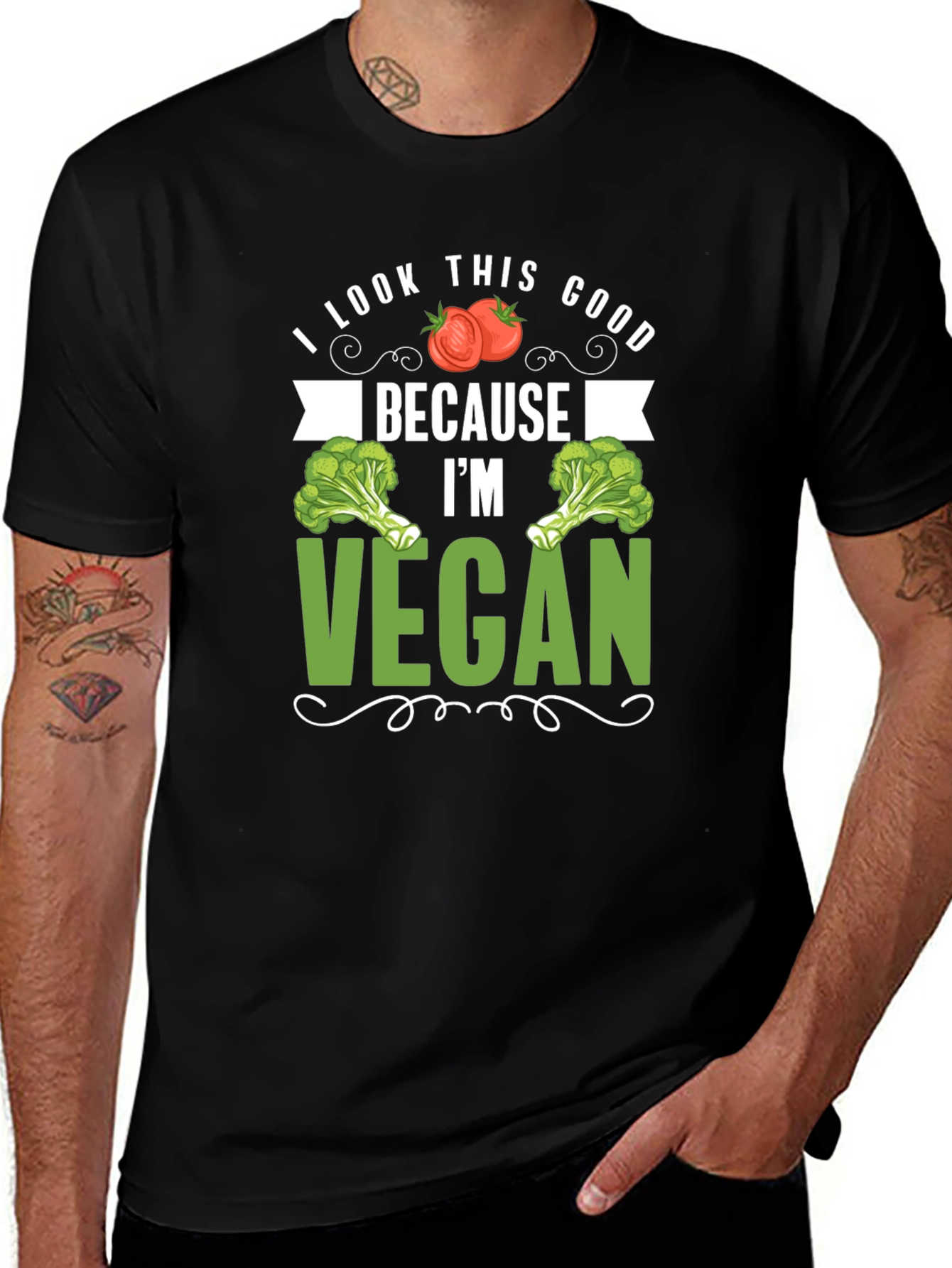 Vegan T-Shirt: I Look This Good Because Im Vegan