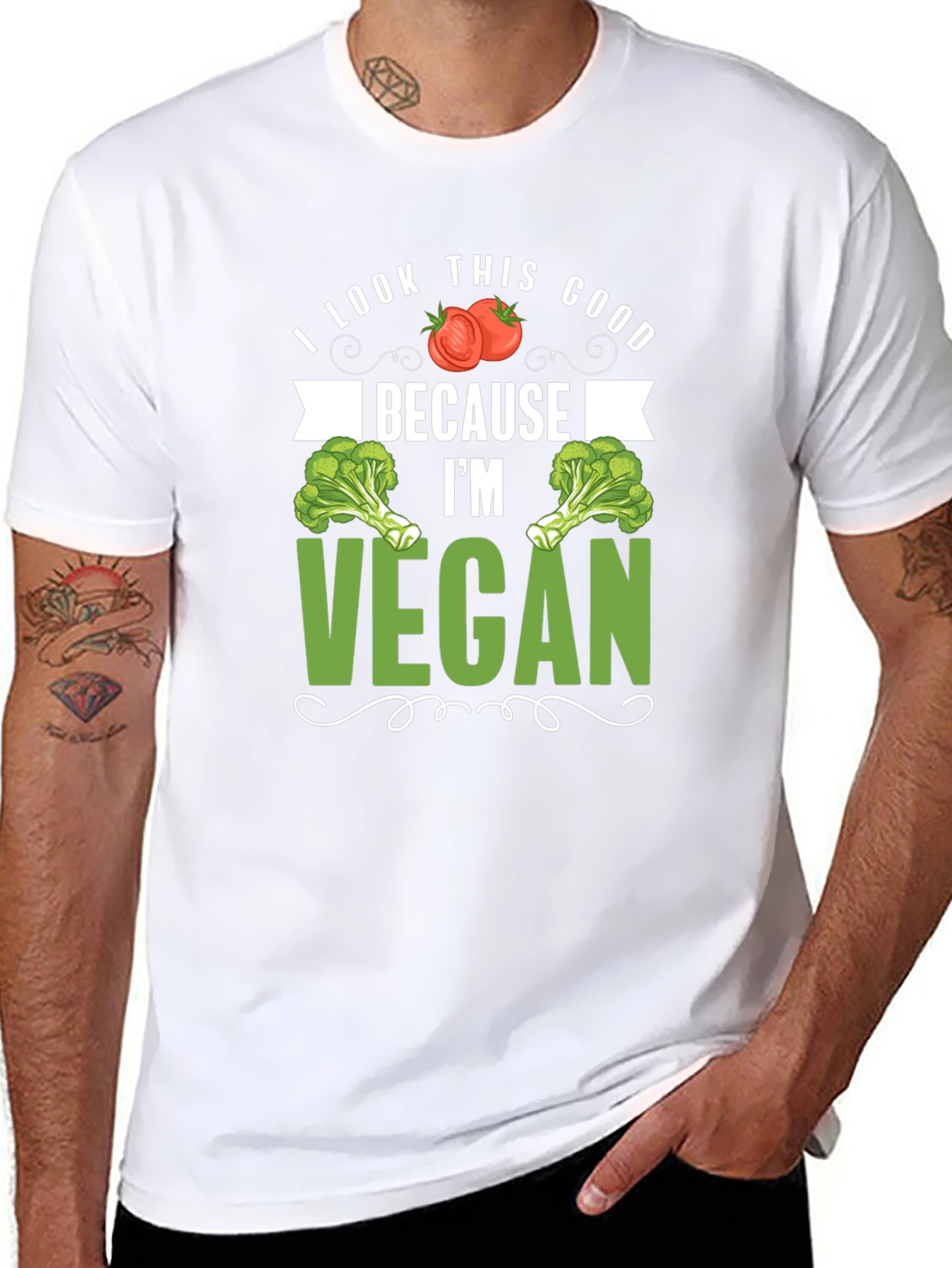 Vegan T-Shirt: I Look This Good Because Im Vegan