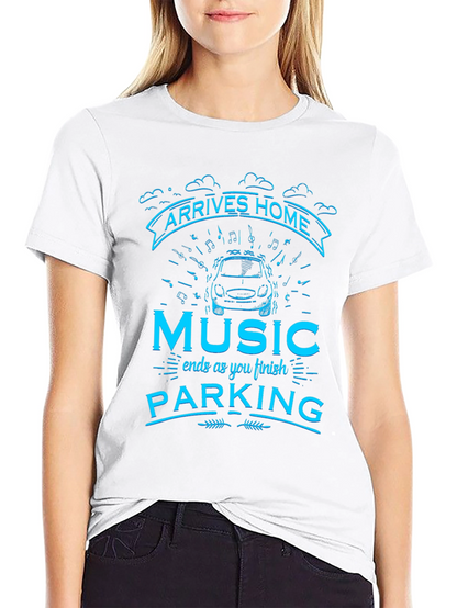 Arrives Home Music Parking T-Shirt