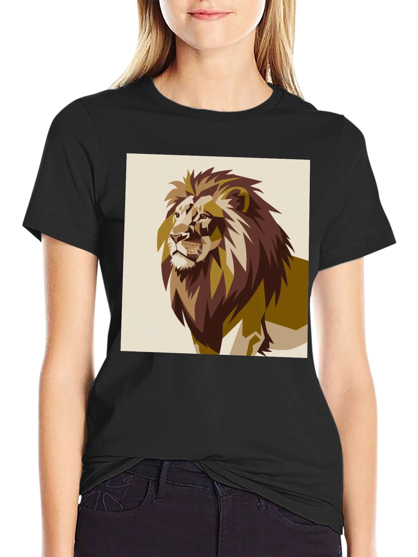 Lion Graphic Tee - Bold Animal Print