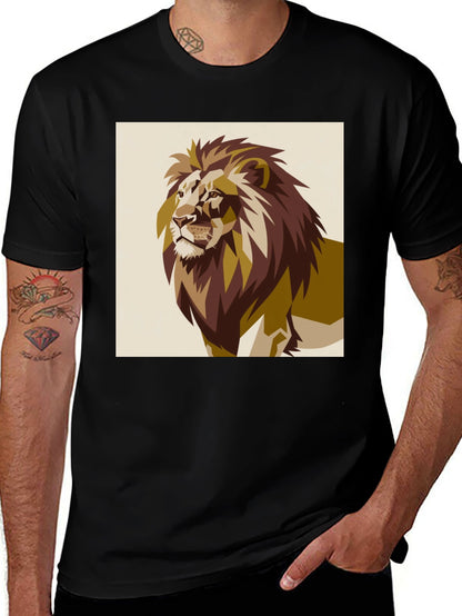 Lion Graphic Tee - Bold Animal Print