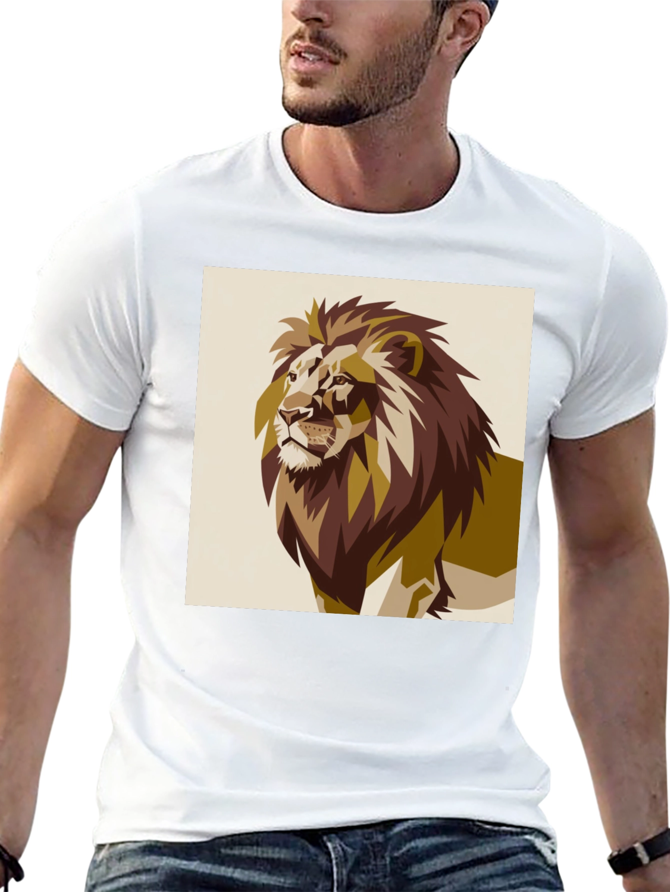 Lion Graphic Tee - Bold Animal Print