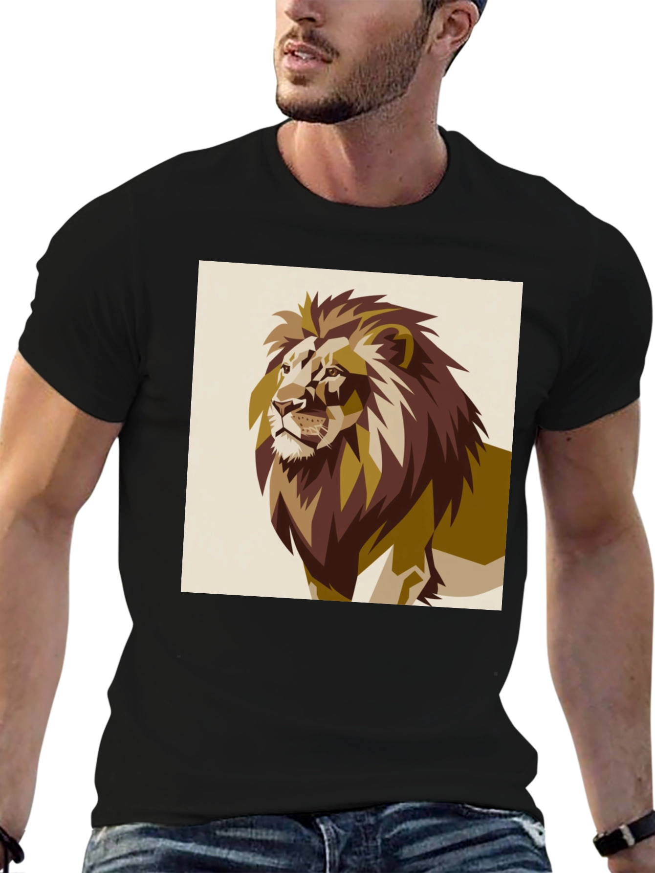 Lion Graphic Tee - Bold Animal Print