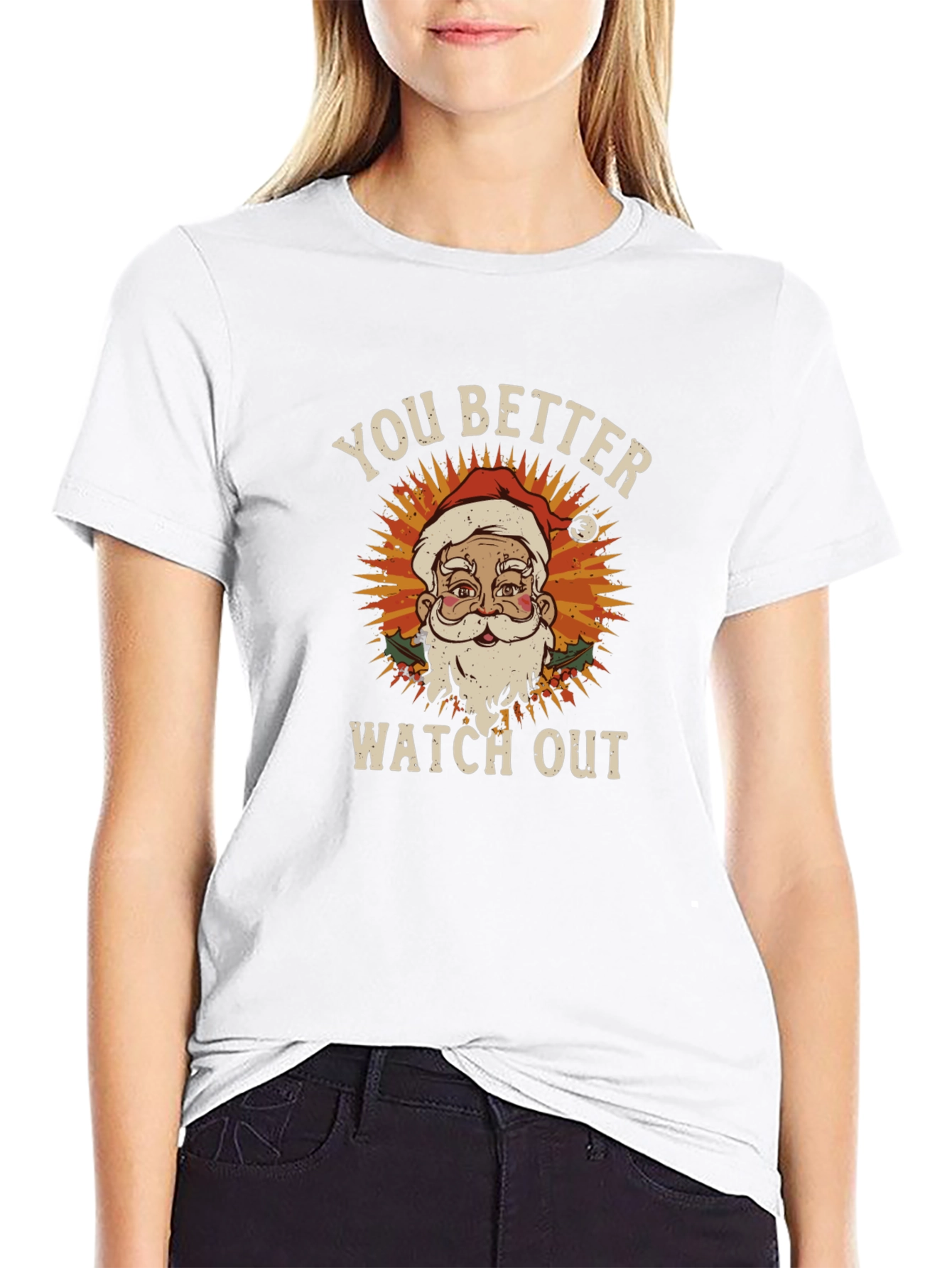 You Better Watch Out Santa Graphic Tee