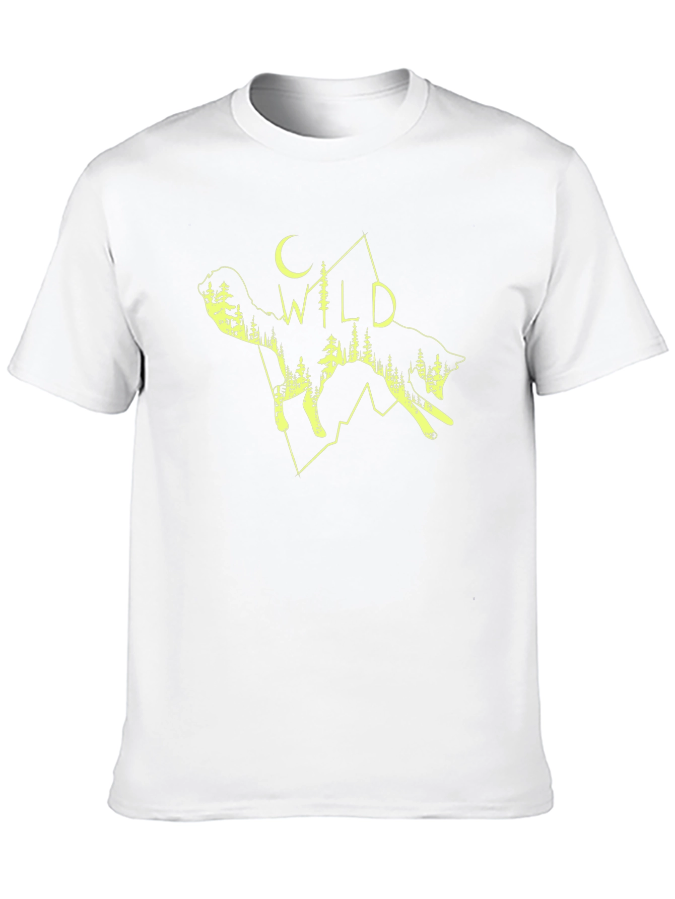 Wild Wolf Graphic Tee - Black Cotton T-Shirt