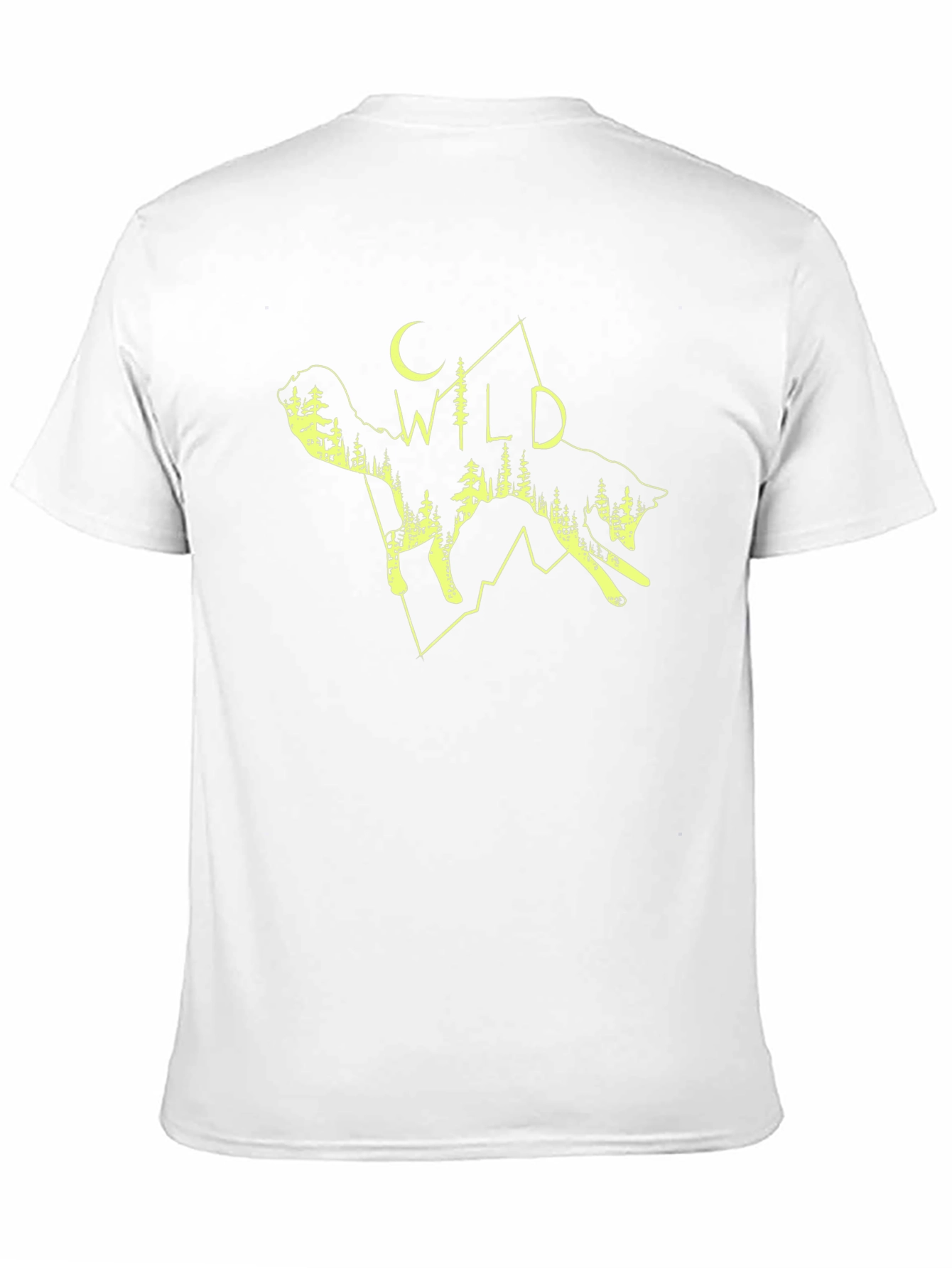 Wild Wolf Graphic Tee - Black Cotton T-Shirt