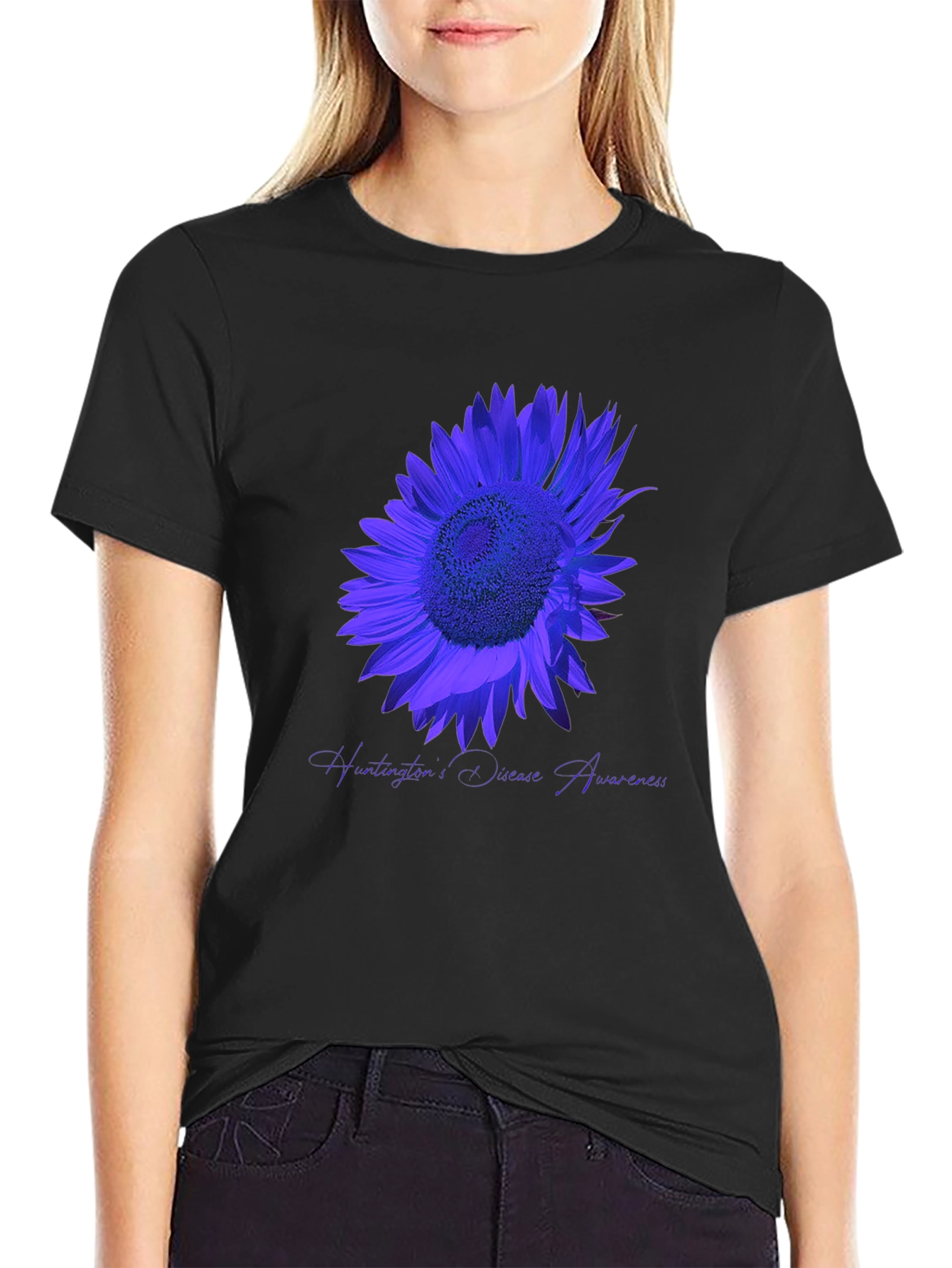 Huntingtons Disease Awareness Sunflower T-Shirt