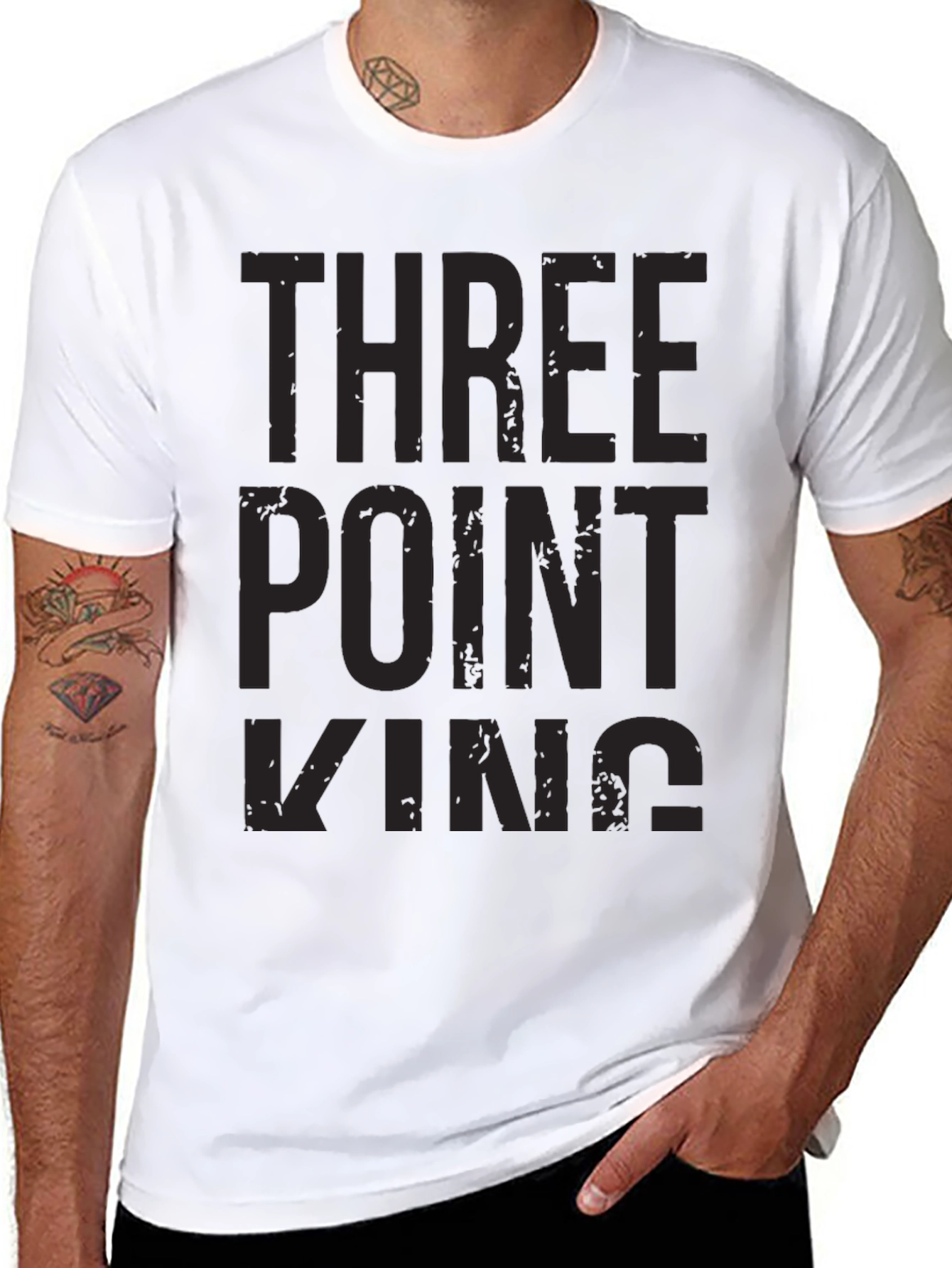 Three Point King Black T-Shirt