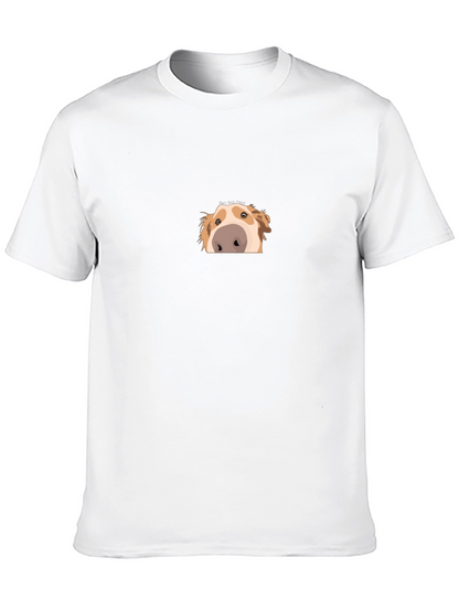 Peek-a-Boo Dog Graphic Black Tee
