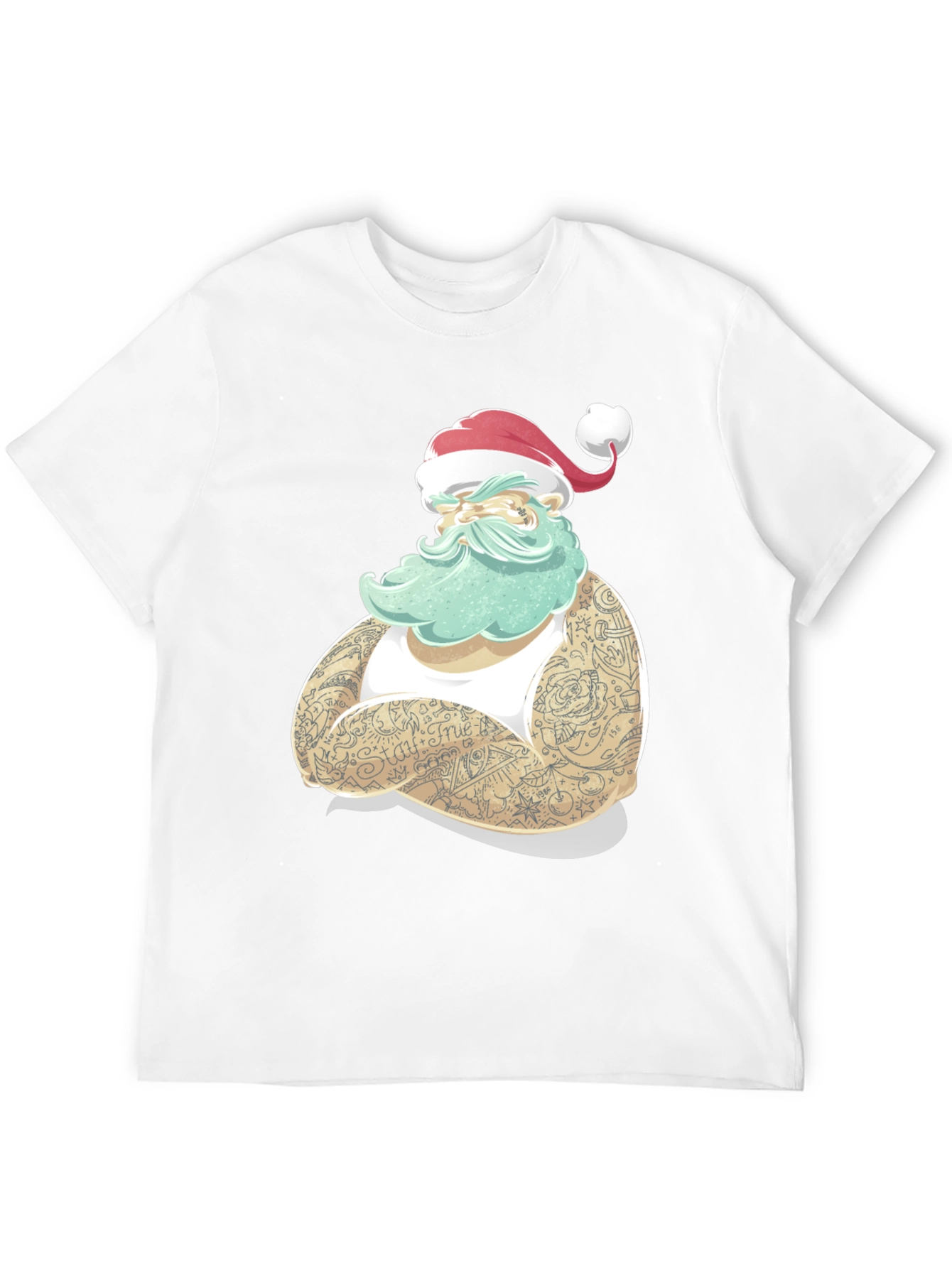 Tattooed Santa Claus Graphic T-Shirt