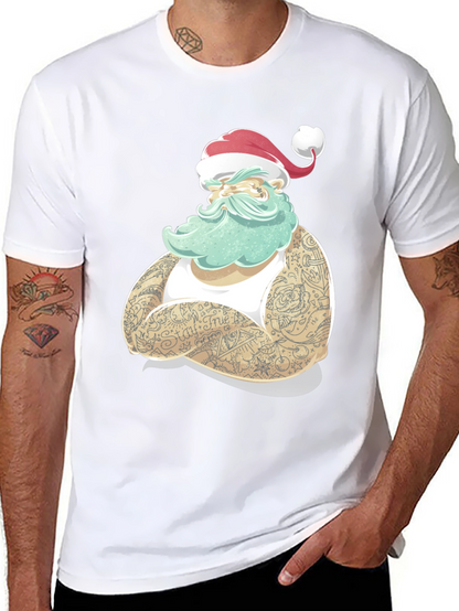 Tattooed Santa Claus Graphic T-Shirt