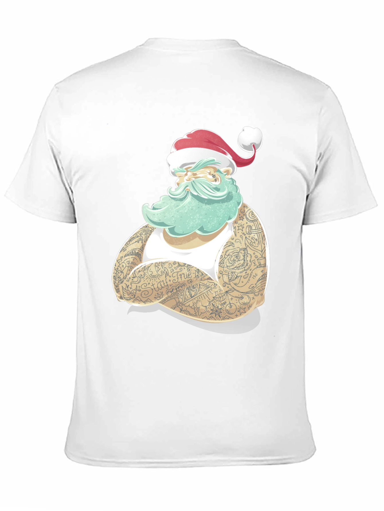 Tattooed Santa Claus Graphic T-Shirt