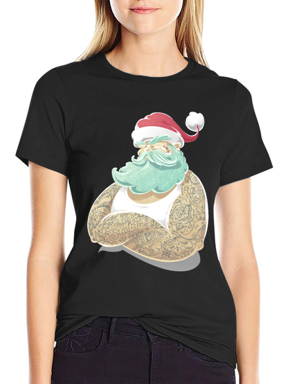 Tattooed Santa Claus Graphic T-Shirt