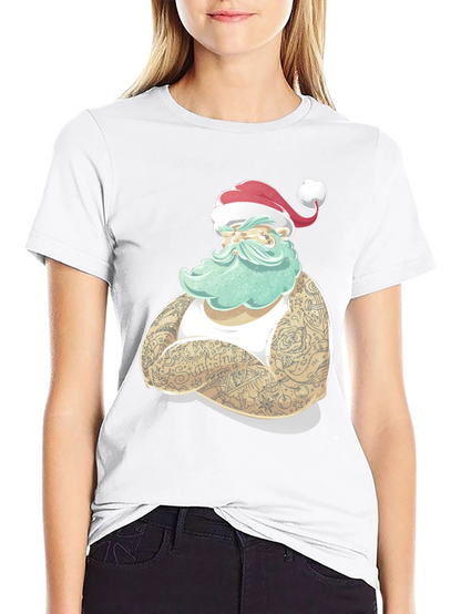 Tattooed Santa Claus Graphic T-Shirt