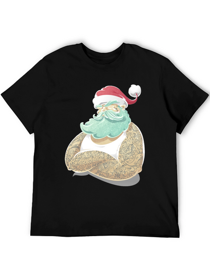Tattooed Santa Claus Graphic T-Shirt