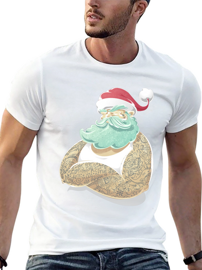 Tattooed Santa Claus Graphic T-Shirt
