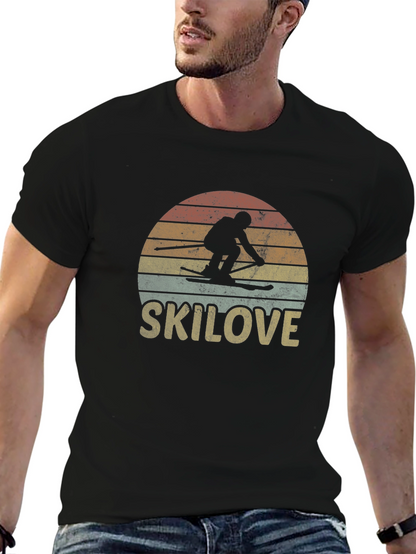 Ski Love Retro Graphic T-Shirt