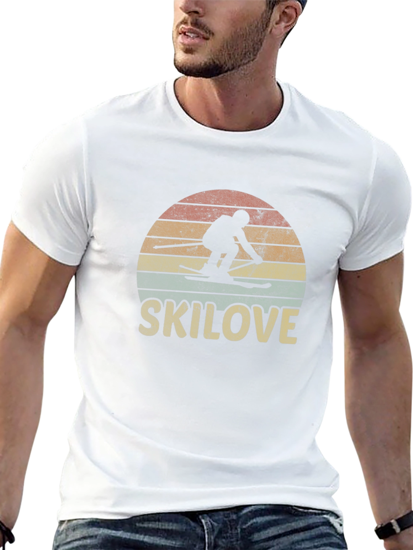 Ski Love Retro Graphic T-Shirt