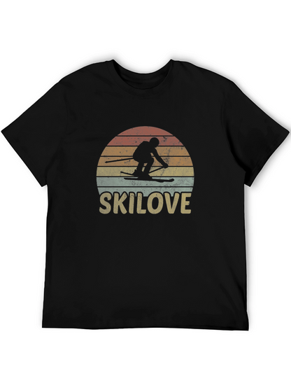 Ski Love Retro Graphic T-Shirt