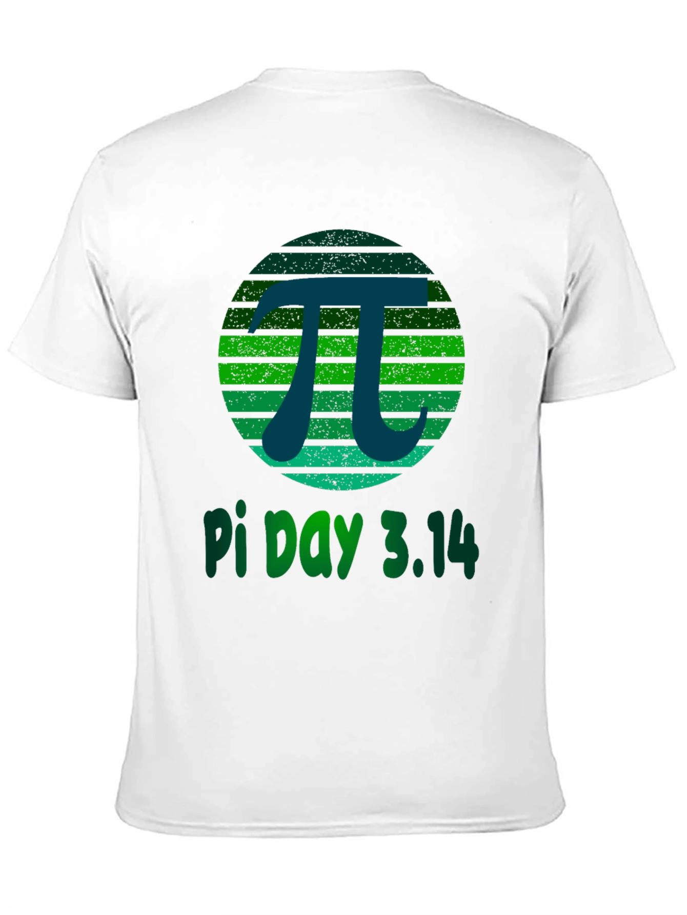 Pi Day 3.14 T-Shirt -  Green Grunge Design