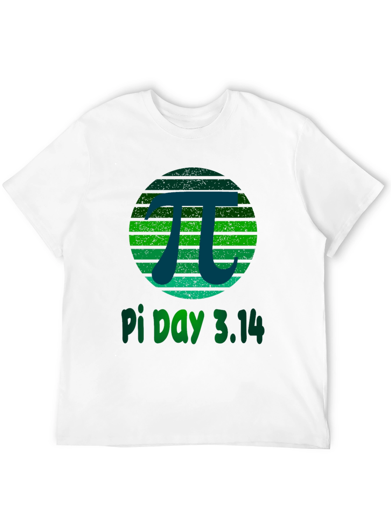 Pi Day 3.14 T-Shirt -  Green Grunge Design