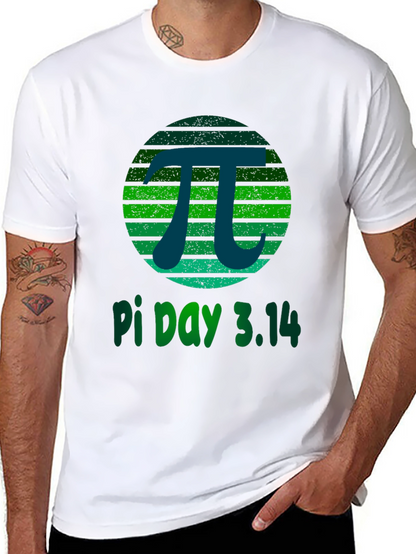 Pi Day 3.14 T-Shirt -  Green Grunge Design